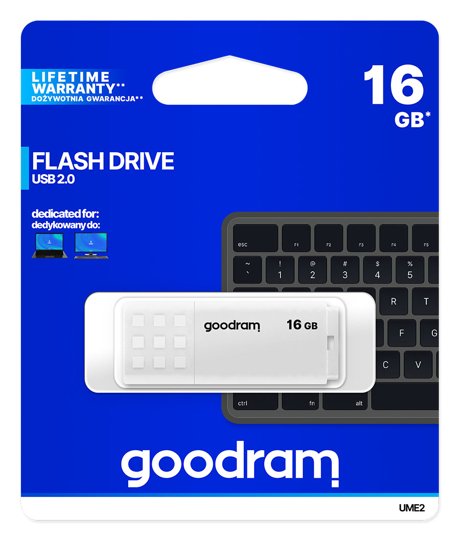 Goodram UME2 lecteur USB flash 16 Go USB Type-A 2.0 Blanc - vue 5