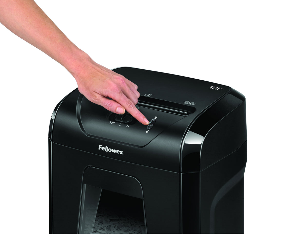 Fellowes Powershred 12C destructeur de papier Destruction croisée 22,5 cm Noir