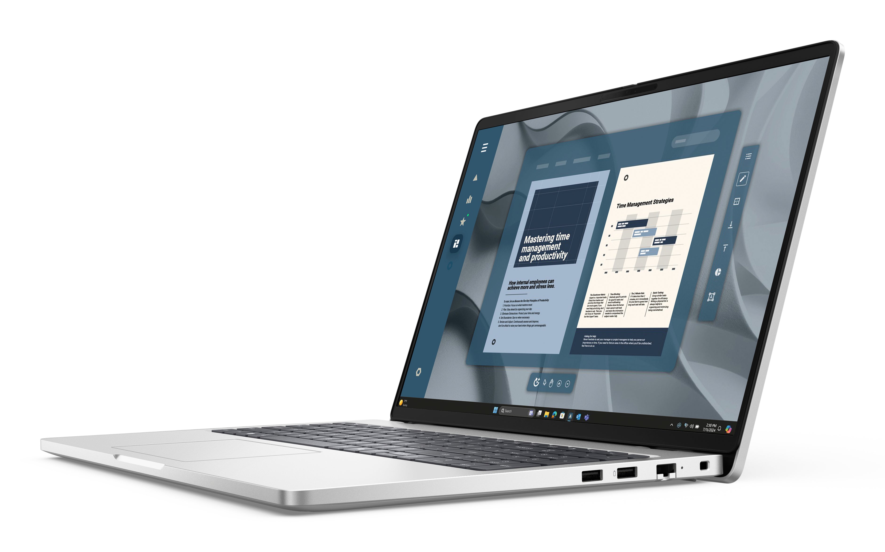 DELL Pro 16 PC16255 Copilot+ PC AMD Ryzen AI 5 340 Ordinateur portable 40,6 cm (16") Full HD+ 16 Go DDR5-SDRAM 512 Go SSD Wi-Fi 6E (802.11ax) Windows 11 Pro Allemand Platine