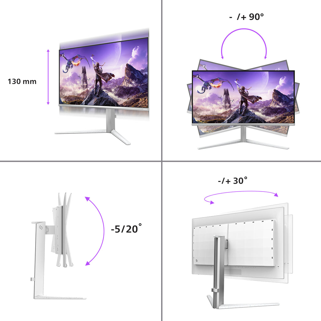 Philips Evnia 6000 32M2N6901A/00 écran plat de PC 80 cm (31.5") 3840 x 2160 pixels 4K Ultra HD QD-OLED Blanc