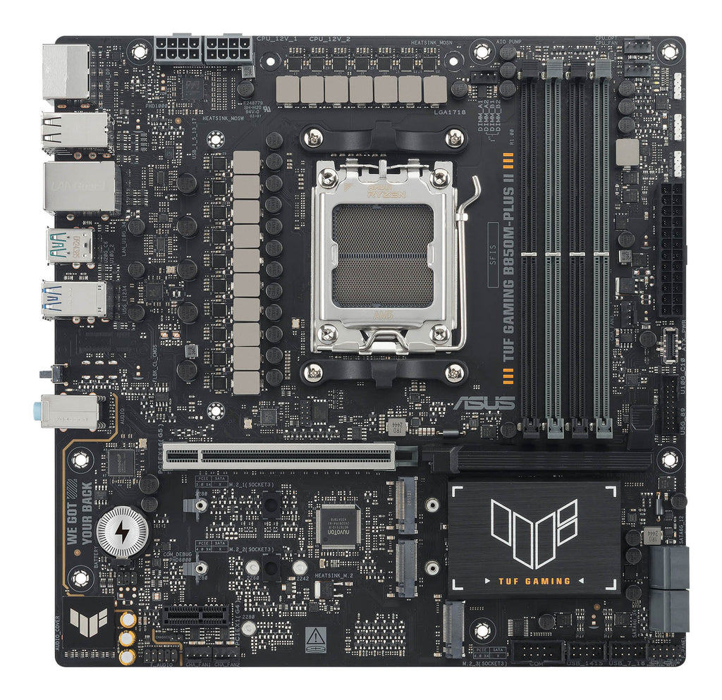 ASUS TUF GAMING B850M-PLUS II AMD B850 Emplacement AM5 micro ATX