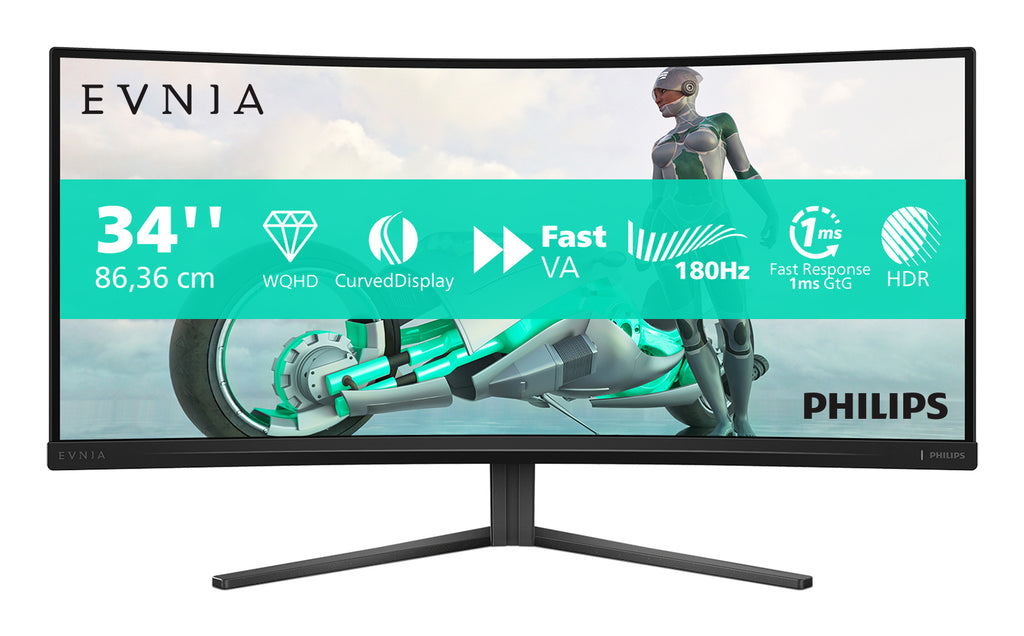 Philips Evnia 34M2C3500L/00 écran plat de PC 86,4 cm (34") 3440 x 1440 pixels Wide Quad HD LCD Noir