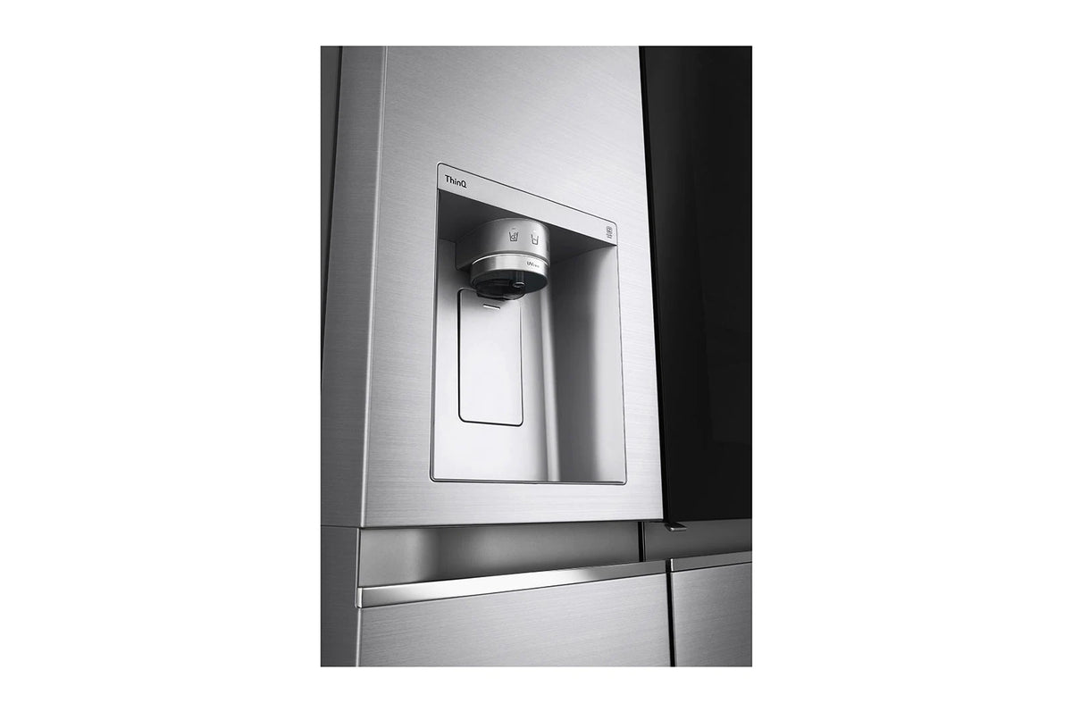 LG InstaView GSXV91PZAE frigo américain Pose libre 635 L Noir, Acier inoxydable
