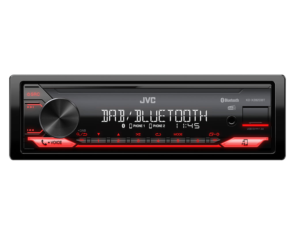 JVC KD-X282DBT récepteur multimédia de voiture Noir 200 W Bluetooth