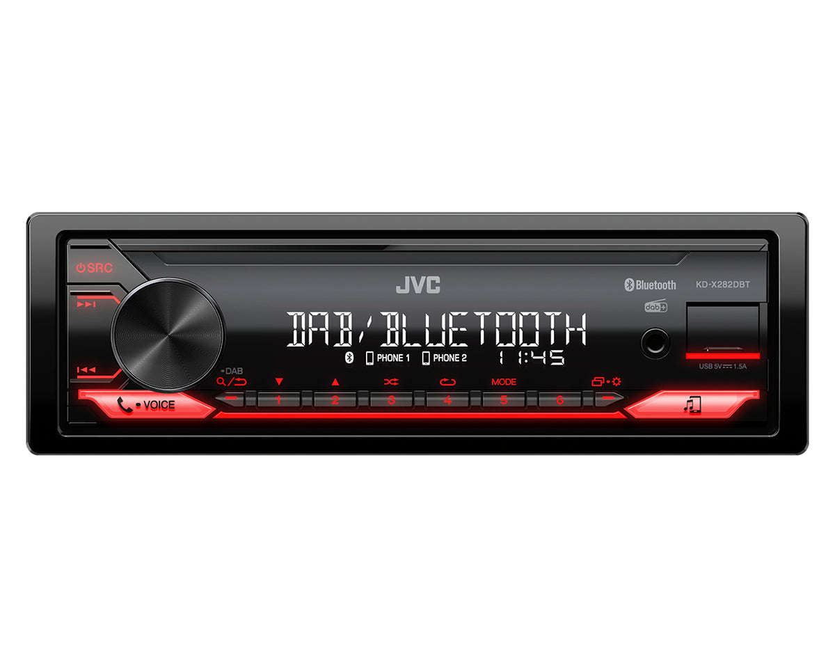 JVC KD-X282DBT récepteur multimédia de voiture Noir 200 W Bluetooth