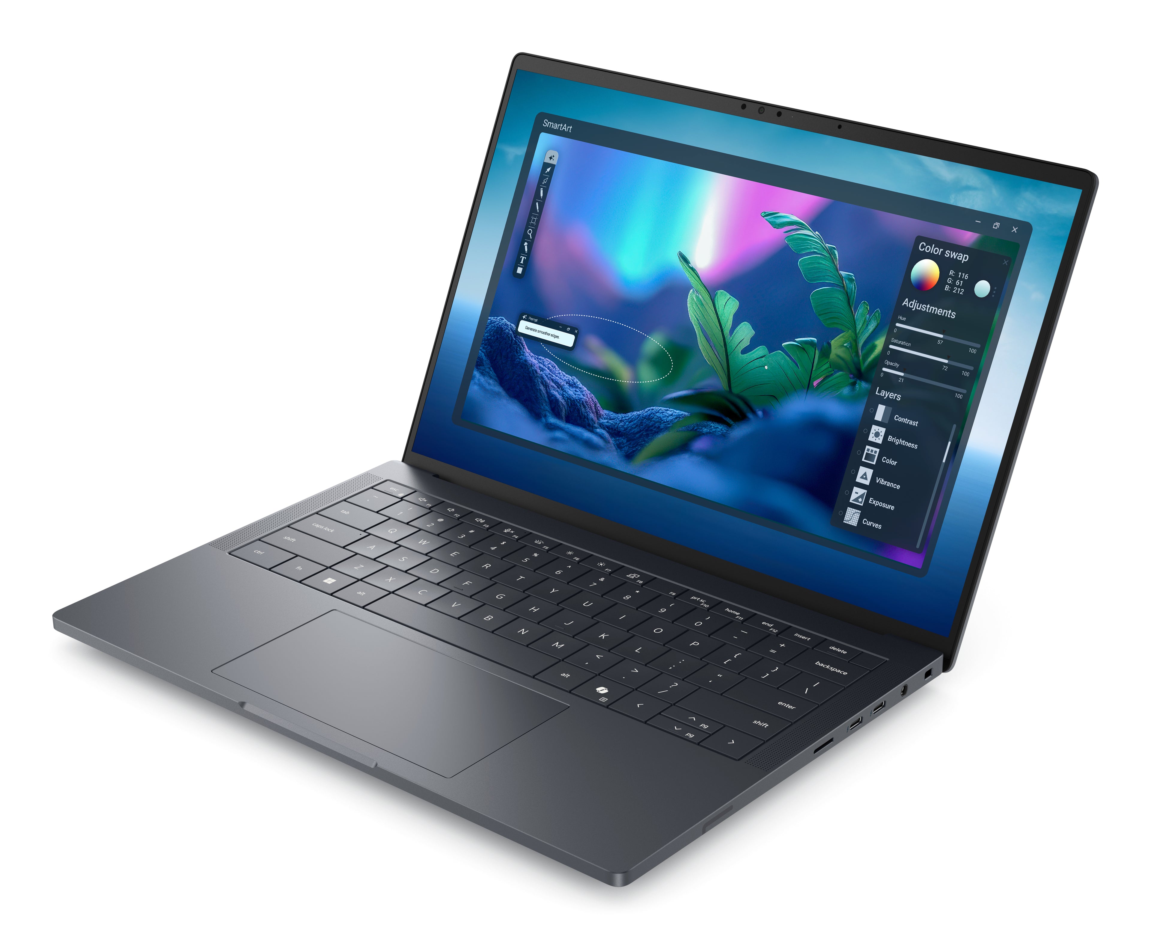 DELL Pro Max 14 Premium MA14250 Intel Core Ultra 7 265H Ordinateur portable 35,6 cm (14") Full HD+ 32 Go LPDDR5x-SDRAM 1 To SSD NVIDIA RTX PRO 2000 Blackwell Wi-Fi 7 (802.11be) Windows 11 Pro Allemand Gris