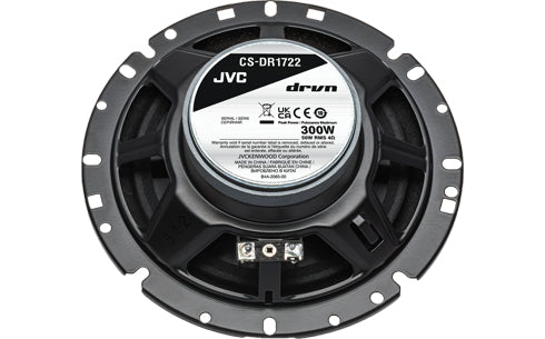 JVC CS-DR1722 enceinte de voiture Rond 2-voies 300 W 2 pièce(s)