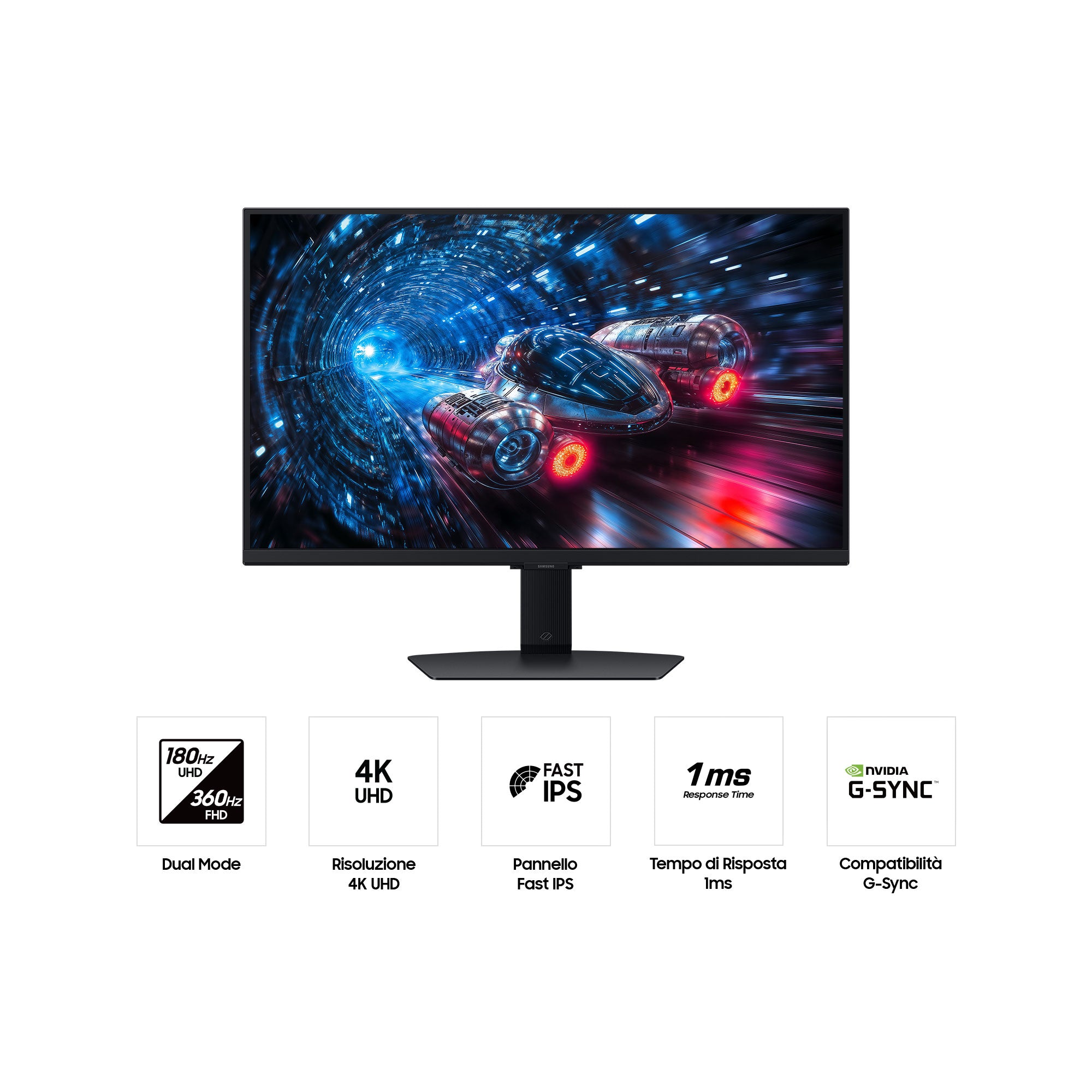 Samsung G70F écran plat de PC 68,6 cm (27") 3840 x 2160 pixels 4K Ultra HD LCD Noir