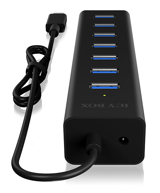 ICY BOX IB-HUB1700-C3 USB 3.2 Gen 1 (3.1 Gen 1) Type-C 5000 Mbit/s Noir