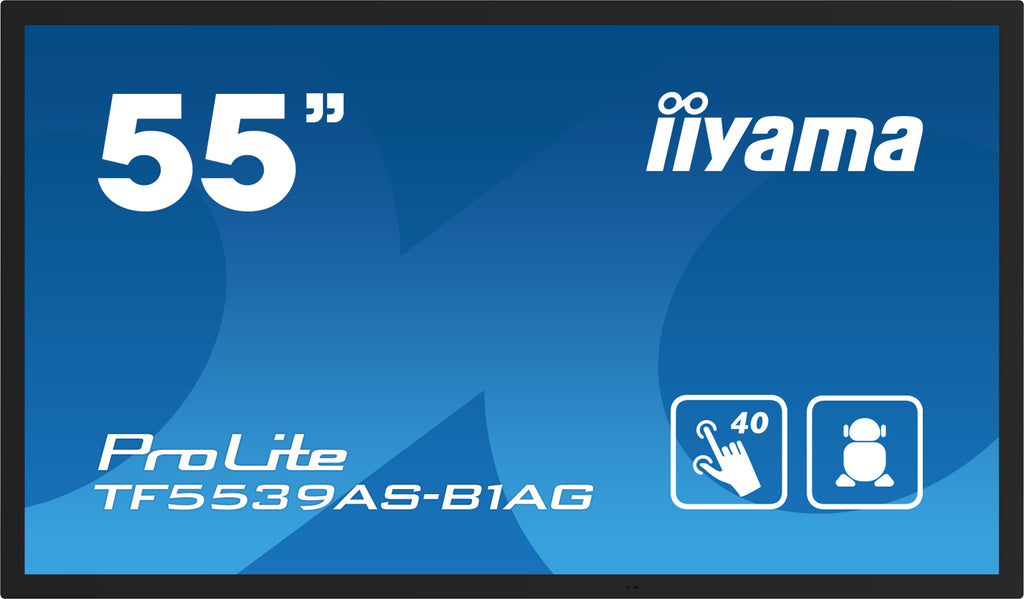 iiyama TF5539AS-B1AG Écran d'affichage dynamique Kiosk 54.6" 4K UHD Tactile Android 11 Noir