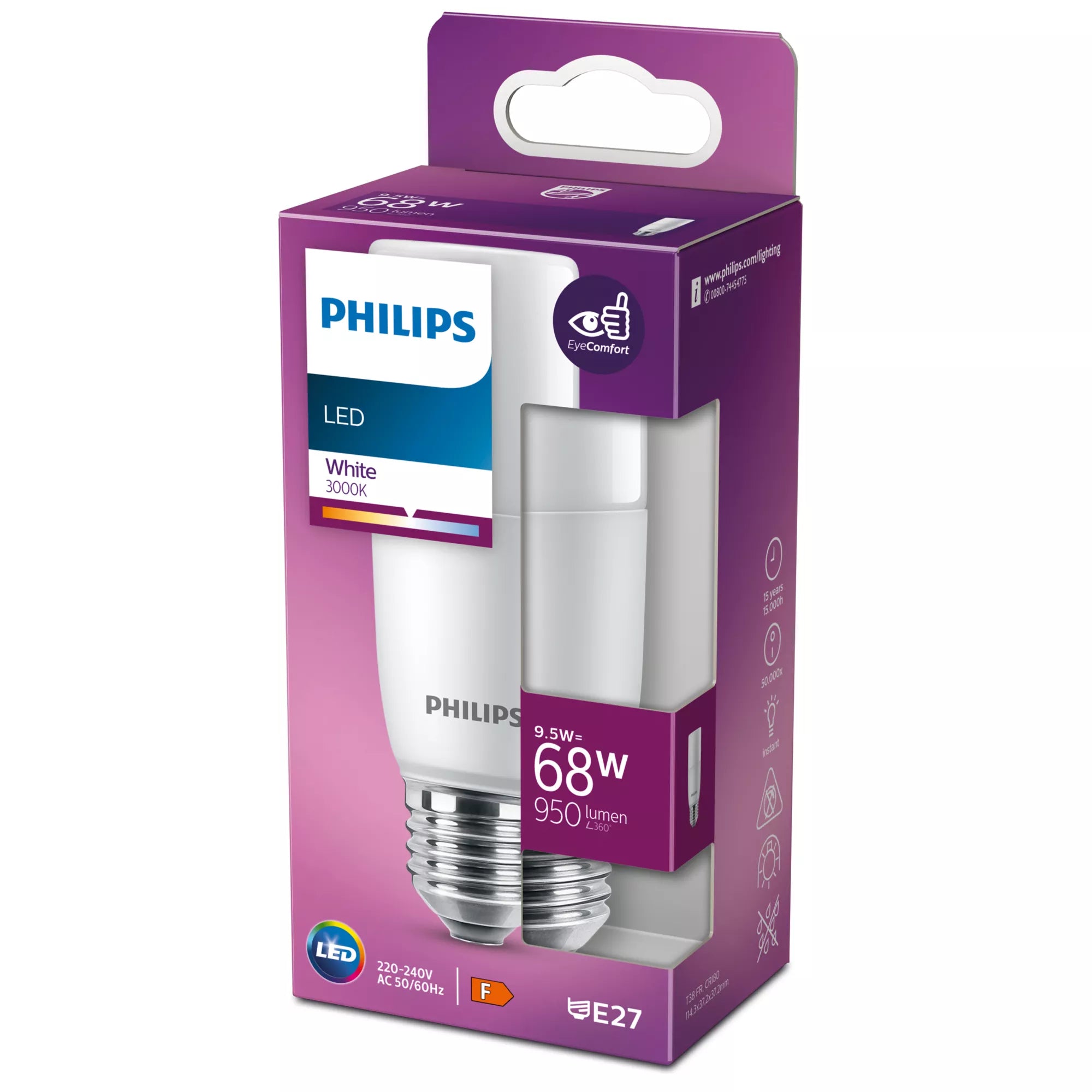 Philips Ampoule droite 68 W E27