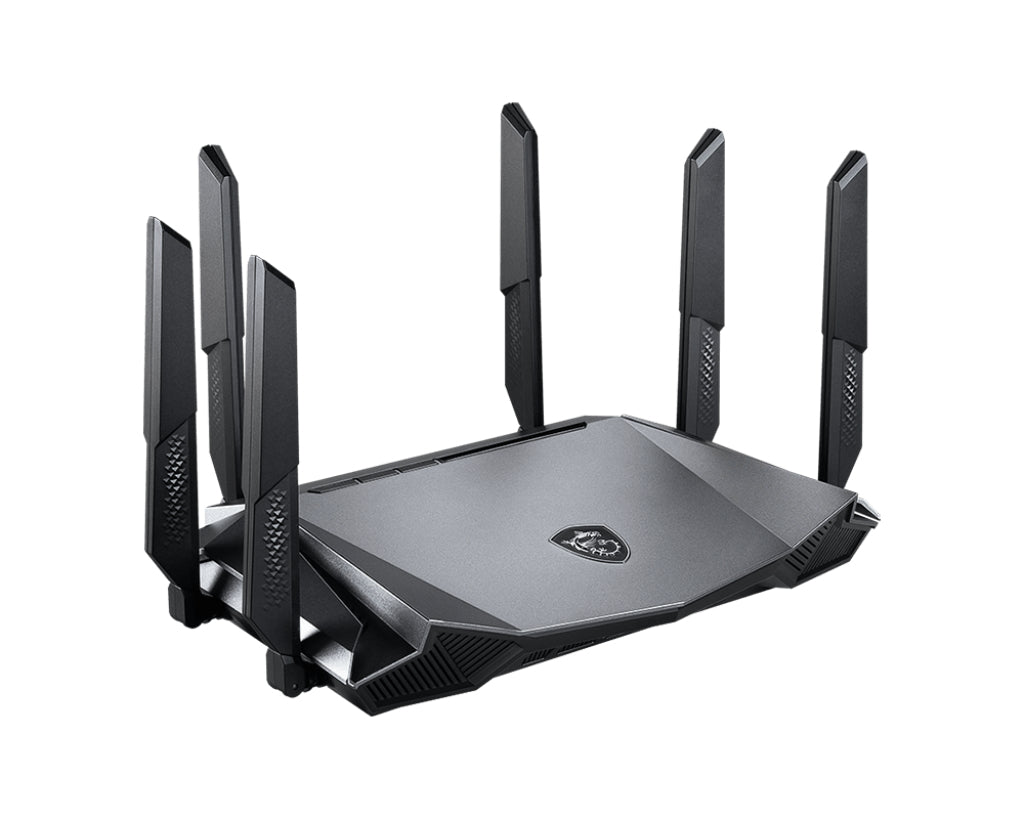 MSI RadiX AX6600 WiFi 6 Tri-Band routeur sans fil Gigabit Ethernet Tri-bande (2,4 GHz / 5 GHz / 5 GHz) Noir