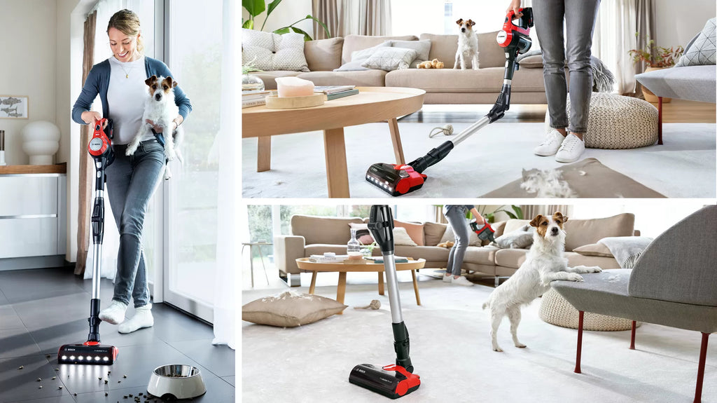 Bosch Bosch BBS711ANM aspirateur balai et balai électrique Batterie Sec Sans sac 0,3 L Noir, Rouge, Acier inoxydable