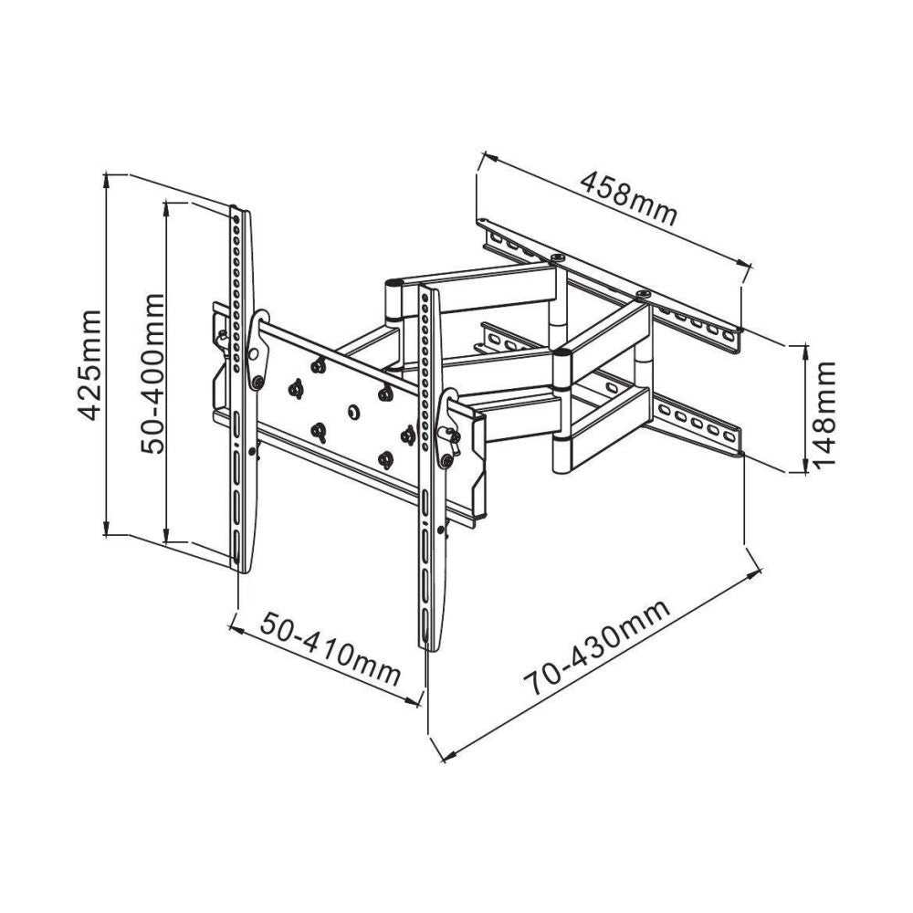 Support pour Téléviseur 139,7 cm (55") ICA-PLB 147M, Noir