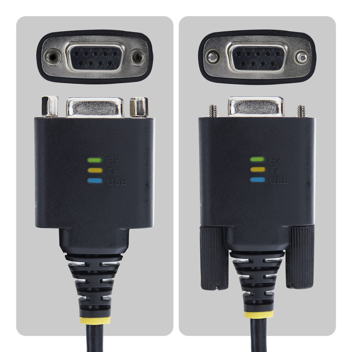 StarTech.com Câble Adaptateur Série Null Modem USB-C (2m/6,6 Pi), Rétention COM, FTDI, Type-C vers Port Femelle DB9 RS23