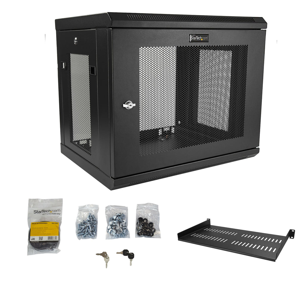 StarTech.com Armoire Réseau Murale 9U 19" avec Étagère 1U et Ventilation