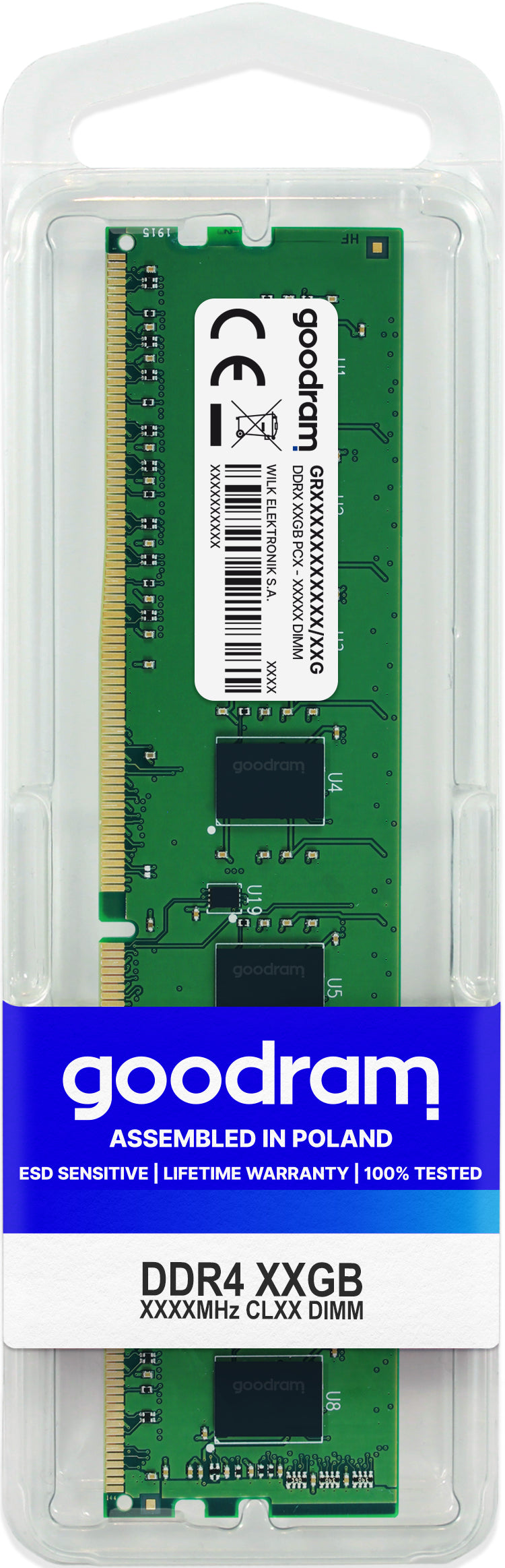Goodram GR2666D464L19/16G module de mémoire 16 Go 1 x 16 Go DDR4 288-pin DIMM