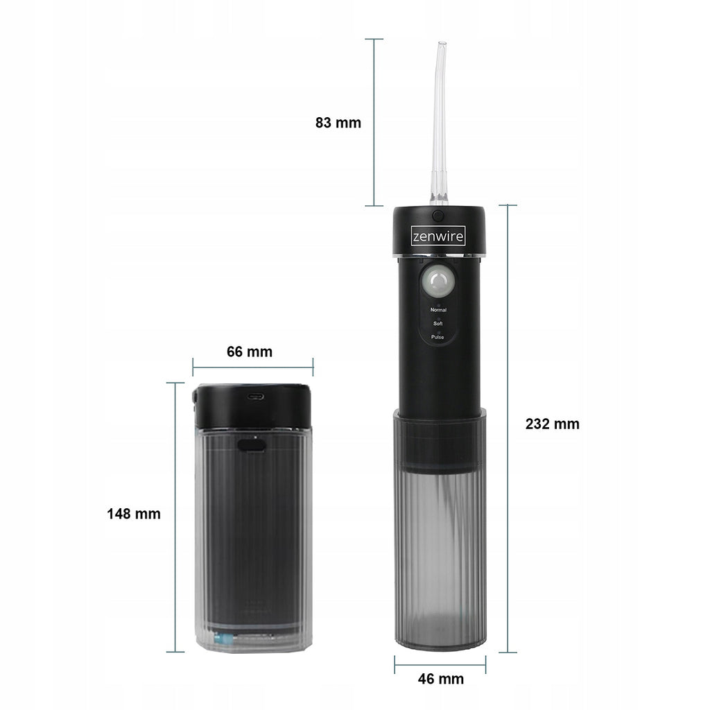Irrigateur dentaire portable sans fil pour l'hygiène bucco-dentaire, modèle de voyage Zenwire WF309