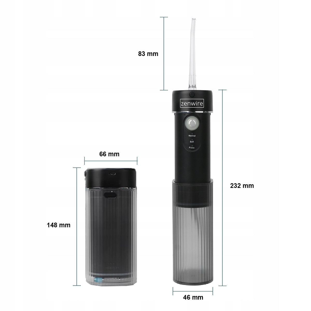 Irrigateur dentaire portable sans fil pour l'hygiène bucco-dentaire, modèle de voyage Zenwire WF309