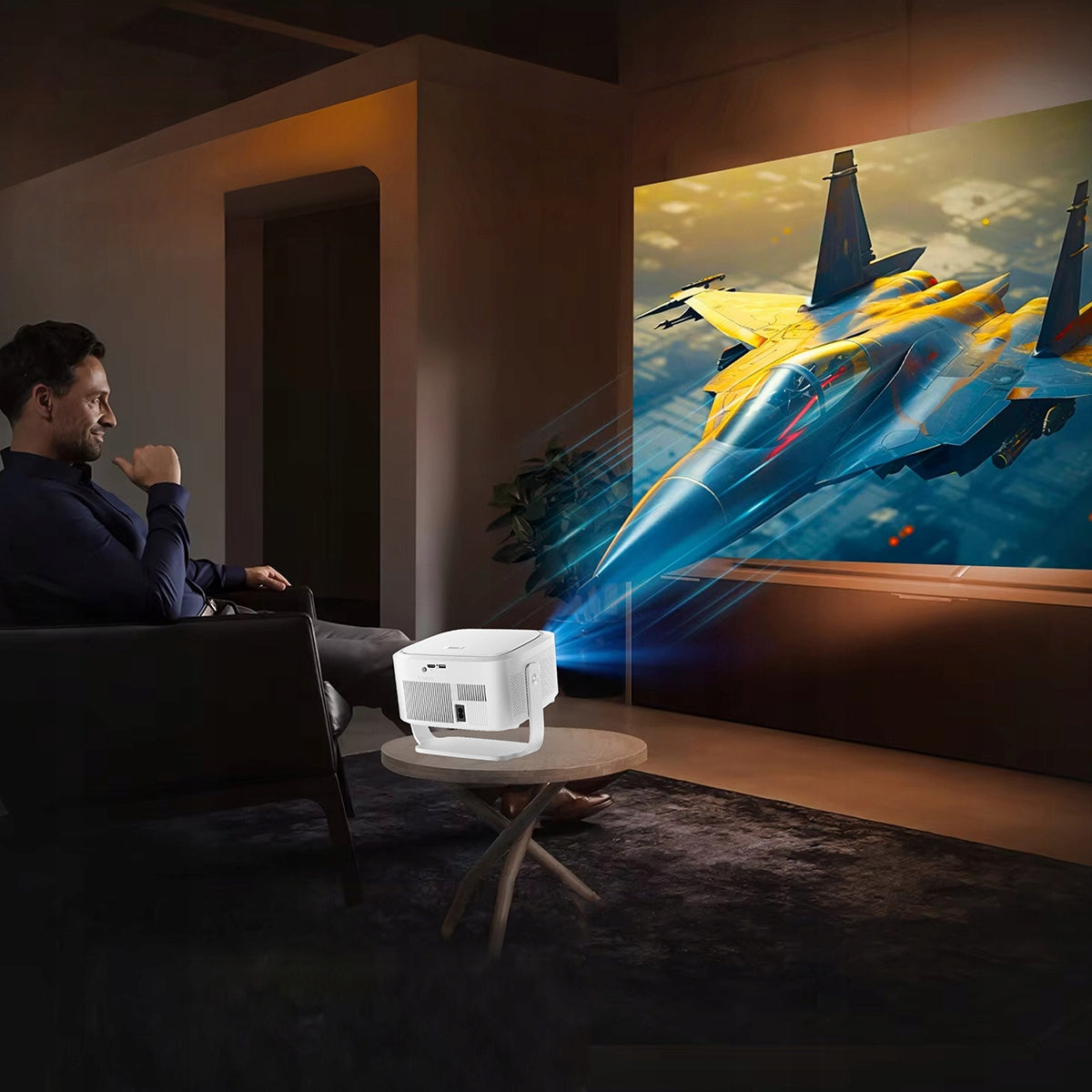 Mini-projecteur portable Android 14 avec Wi-Fi, Full HD, 4K et 8K pour téléphone Zenwire PrimeView IMC460 Pro