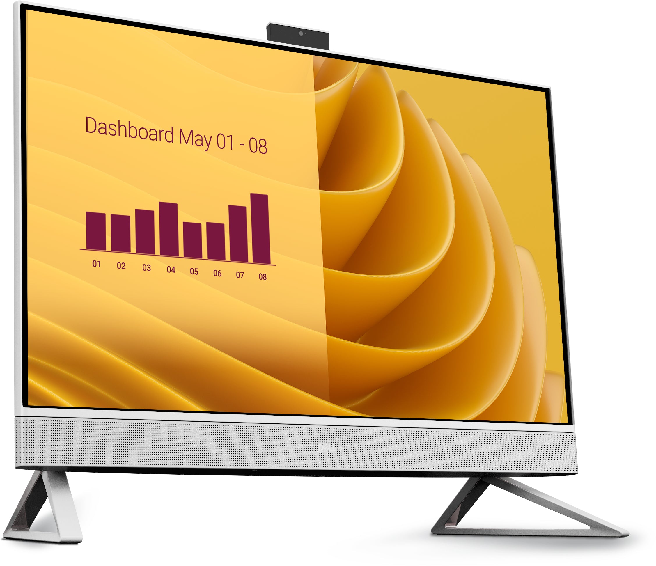 DELL DELL EC27250 Intel Core 7 150U 68,6 cm (27") 1920 x 1080 pixels Écran tactile PC All-in-One 16 Go DDR5-SDRAM 1 To SSD Windows 11 Pro Wi-Fi 6E (802.11ax) Perle, Blanc