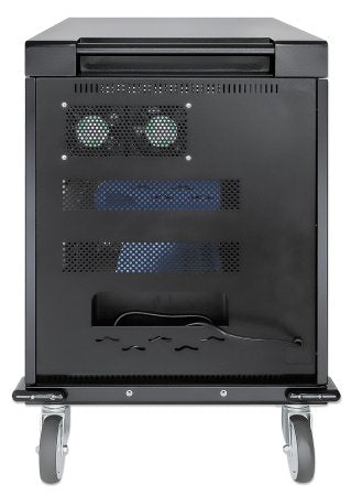 Manhattan Chariot de charge (armoire) 32 appareils, charge via adaptateurs secteur (EU) internes (installer les câbles d
