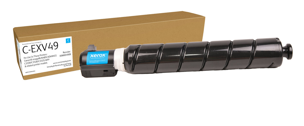 Toner Compatible Reference C-EXV49 (8525B002), Couleur Cyan, Capacité Standard