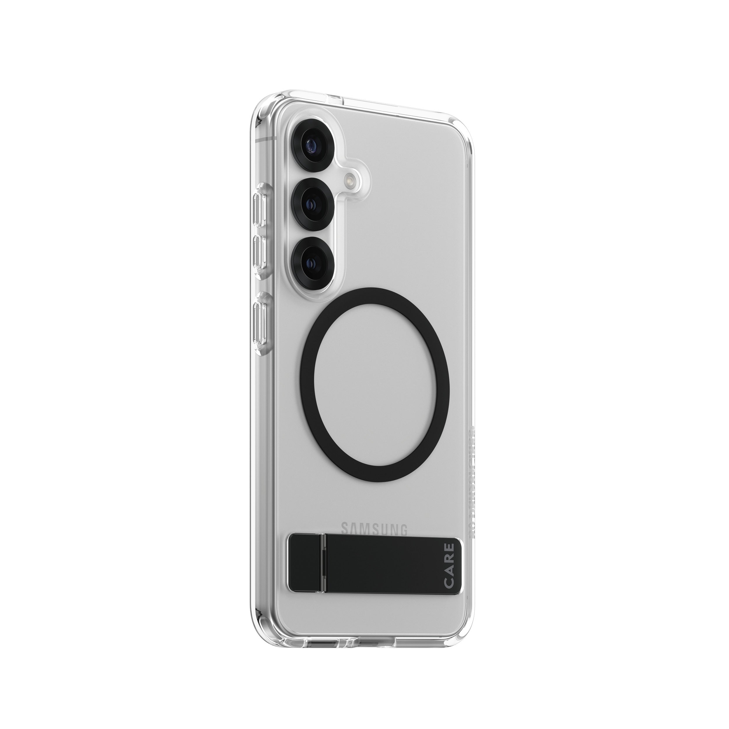 PanzerGlass PanzerGlass CARE™ by ® Case Transparent w. Black Kickstand & Qi Compatible Samsung Galaxy S25 coque de protection pour téléphones portables Housse