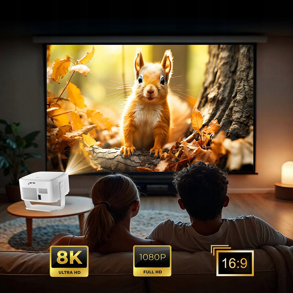 Mini-projecteur portable Android 14 avec Wi-Fi, Full HD, 4K et 8K pour téléphone Zenwire PrimeView IMC460 Pro