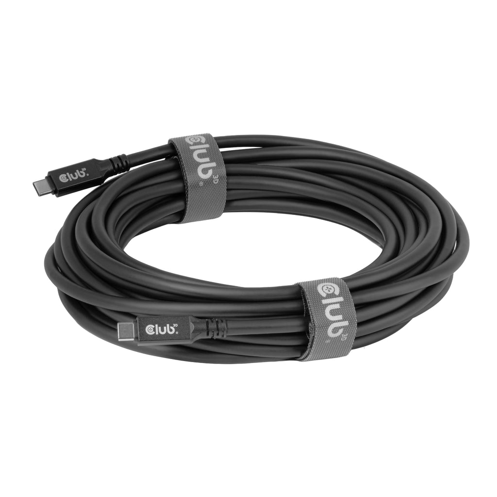 CLUB3D Câble USB-C® 8K 60 Hz, 100 W, 20 Gbps, USB4, 9 m / 29,53 pieds