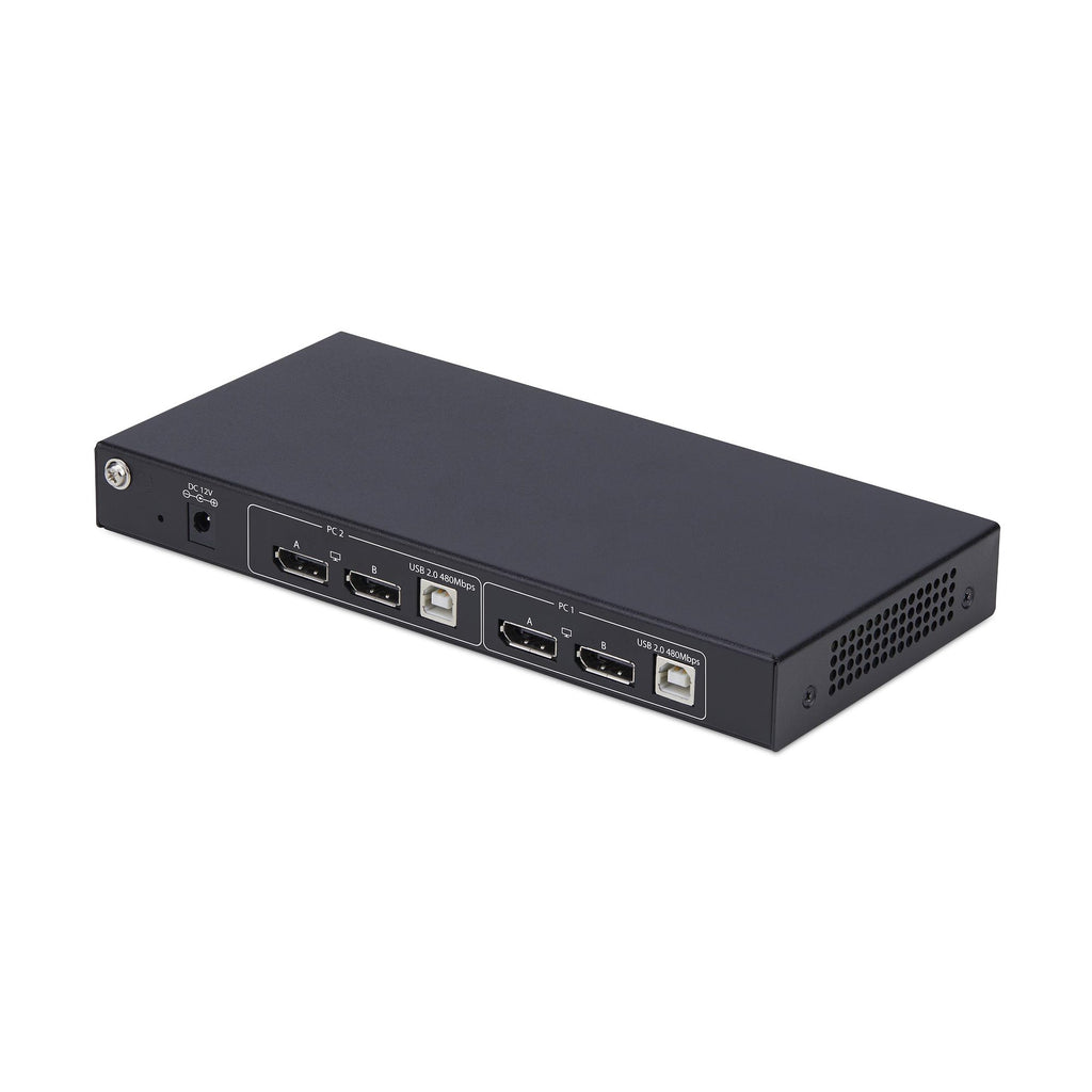 StarTech.com Switch KVM DisplayPort 2 Ports Matrice Vidéo Double Vue 4K 60Hz Hub USB