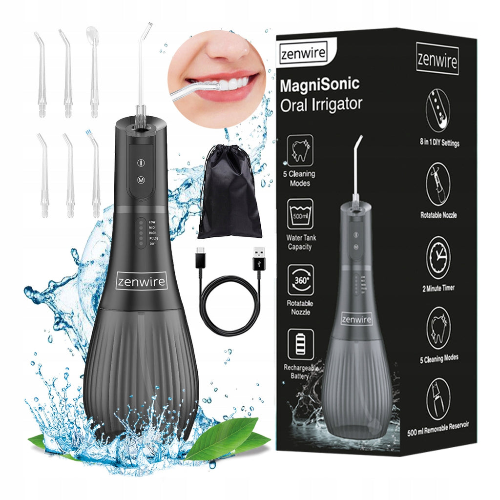 Irrigateur dentaire portable sans fil pour l'hygiène bucco-dentaire, 500 ml  Zenwire WF238