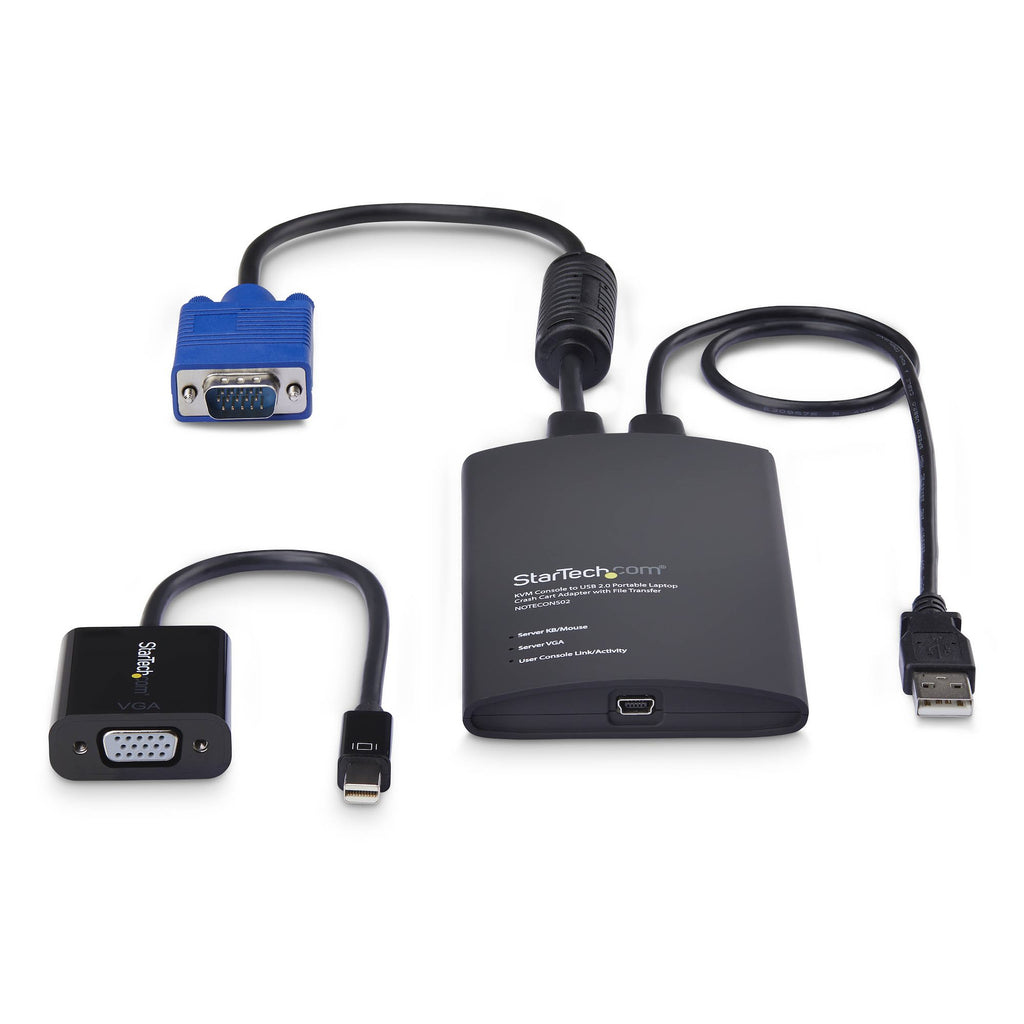 StarTech.com Adaptateur PC Portable pour Crash Cart, Console KVM USB/VGA/Mini DisplayPort, Capture Vidéo, Conforme TAA
