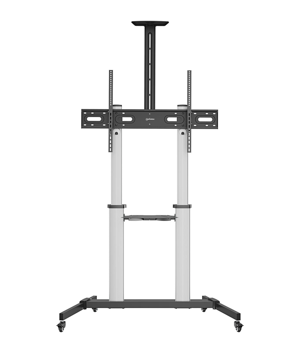 Manhattan Support TV sur Roulettes pour Écrans 37" à 100", VESA 200x200 à 1000x600 mm, Charge 80 kg, Hauteur Réglable 12