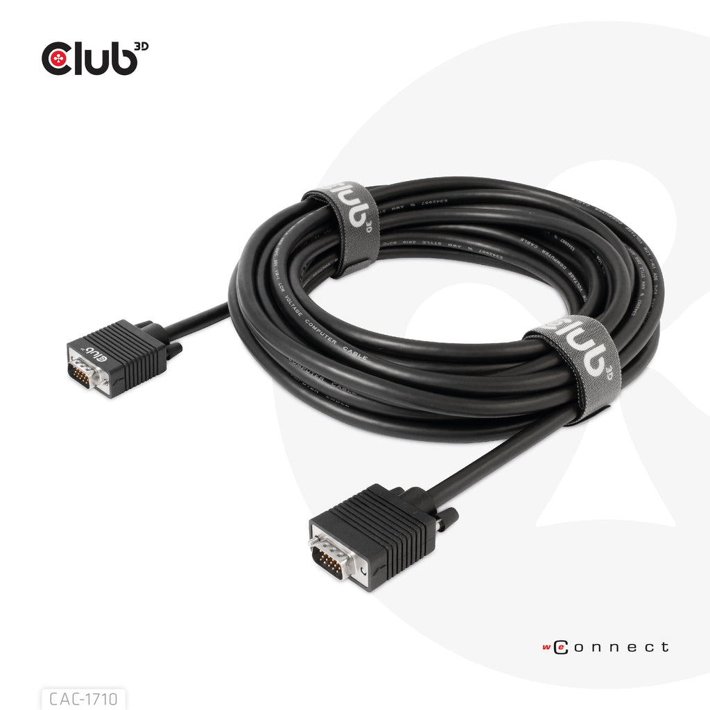 CLUB3D CAC-1710 Câble VGA (D-Sub) Noir, 10 m
