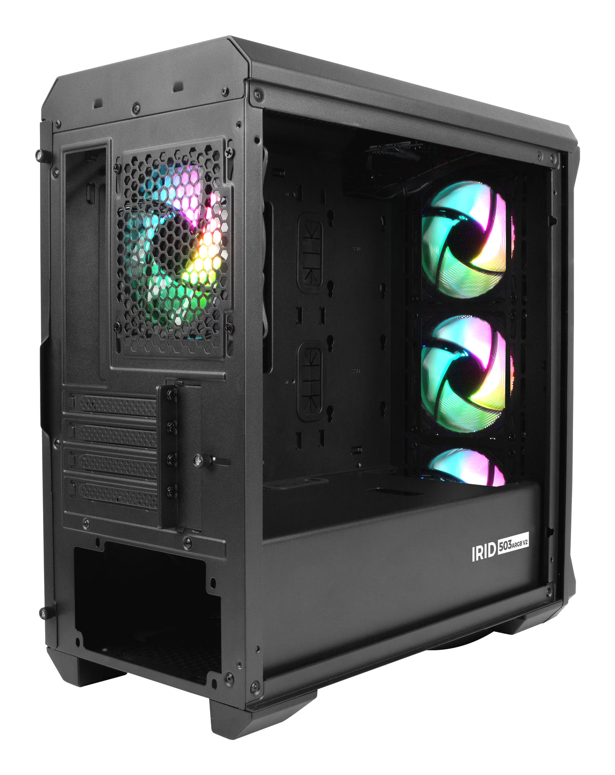 GENESIS Irid 503 ARGB Micro Tower Noir, Transparent