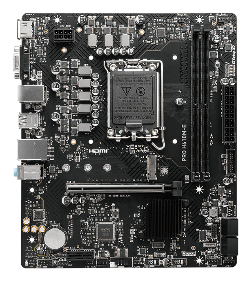 MSI PRO H610M-E Carte Mère Intel H610 LGA 1700 Micro ATX