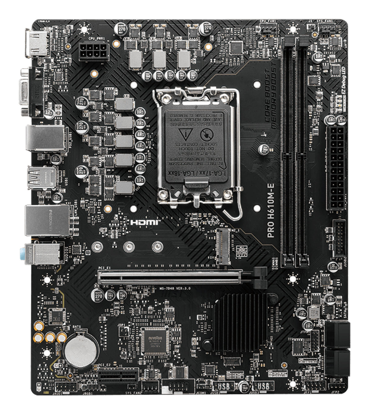 MSI PRO H610M-E Carte Mère Intel H610 LGA 1700 Micro ATX