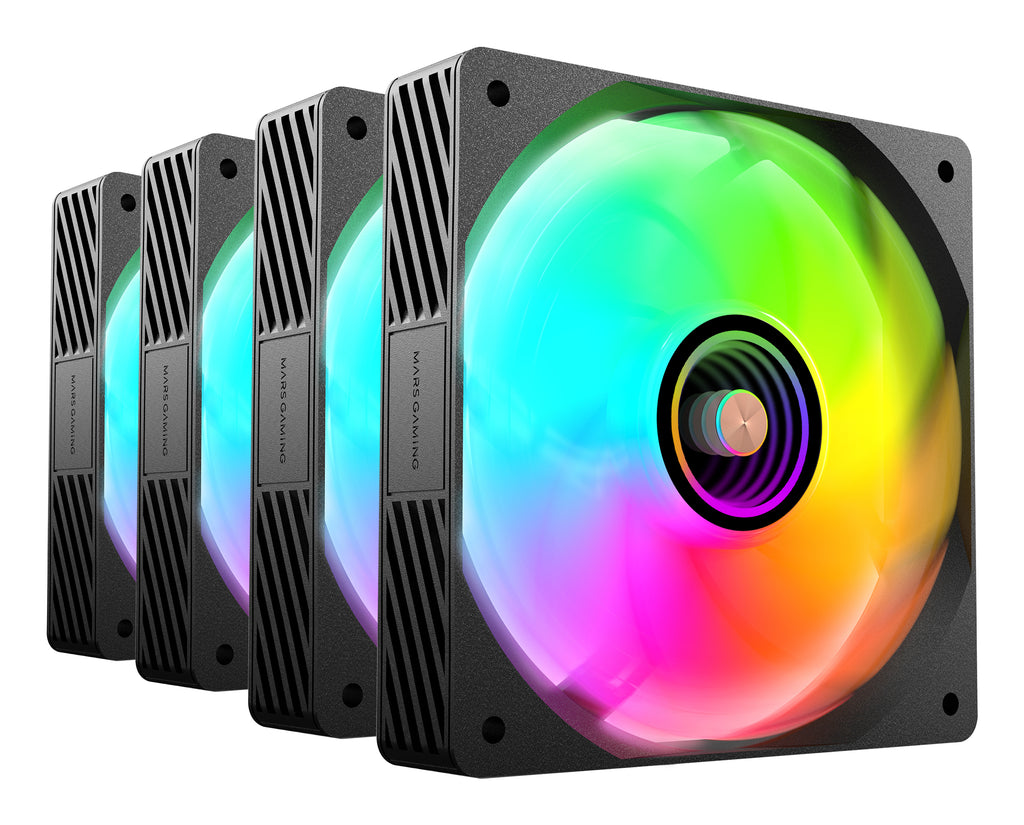 Mars Gaming MFSI4KIT système de refroidissement d’ordinateur Boitier PC Ventilateur 12 cm Noir - vue 5