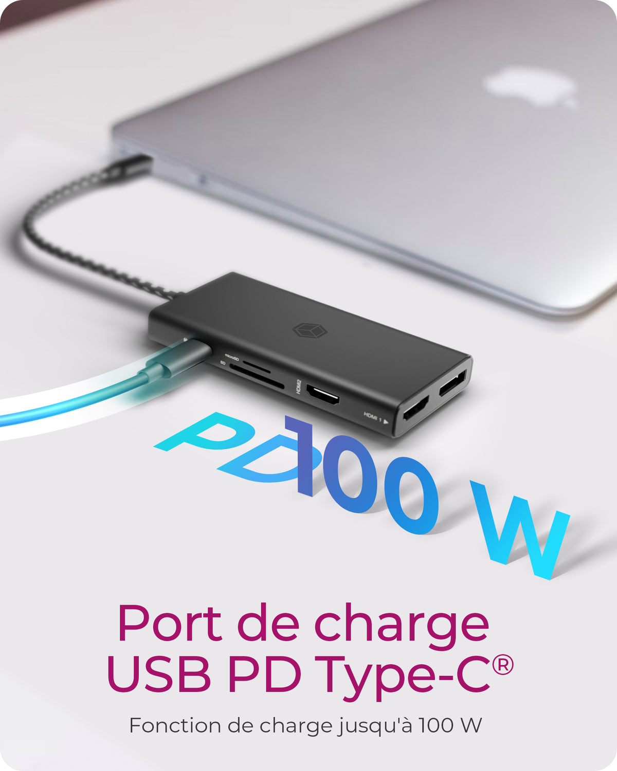 ICY BOX IB-DK4011-CPD Avec fil USB 3.2 Gen 1 (3.1 Gen 1) Type-C Noir - vue 5