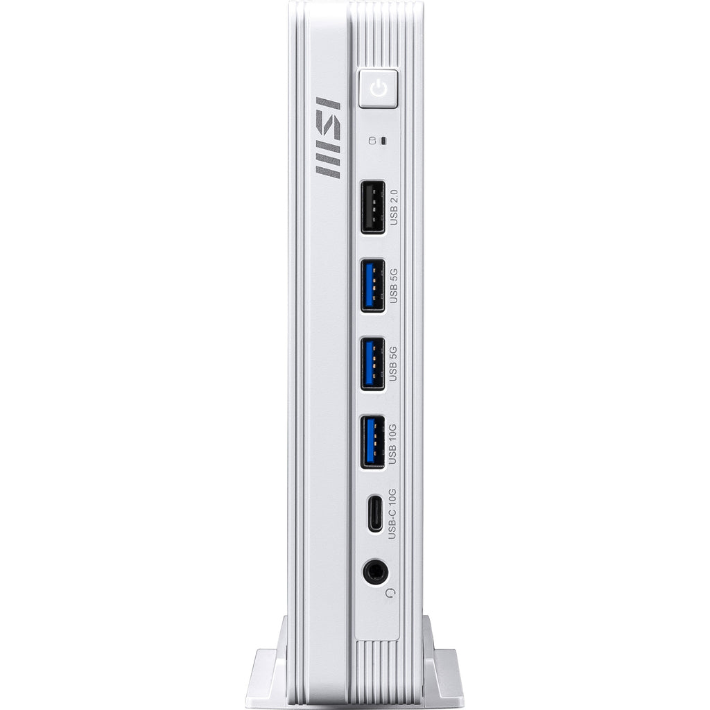 MSI PRO DP10 A14MG-007BEU PC/poste de travail Intel® Pentium® Gold G7400 1,1L mini PC Mini PC type barebone Blanc