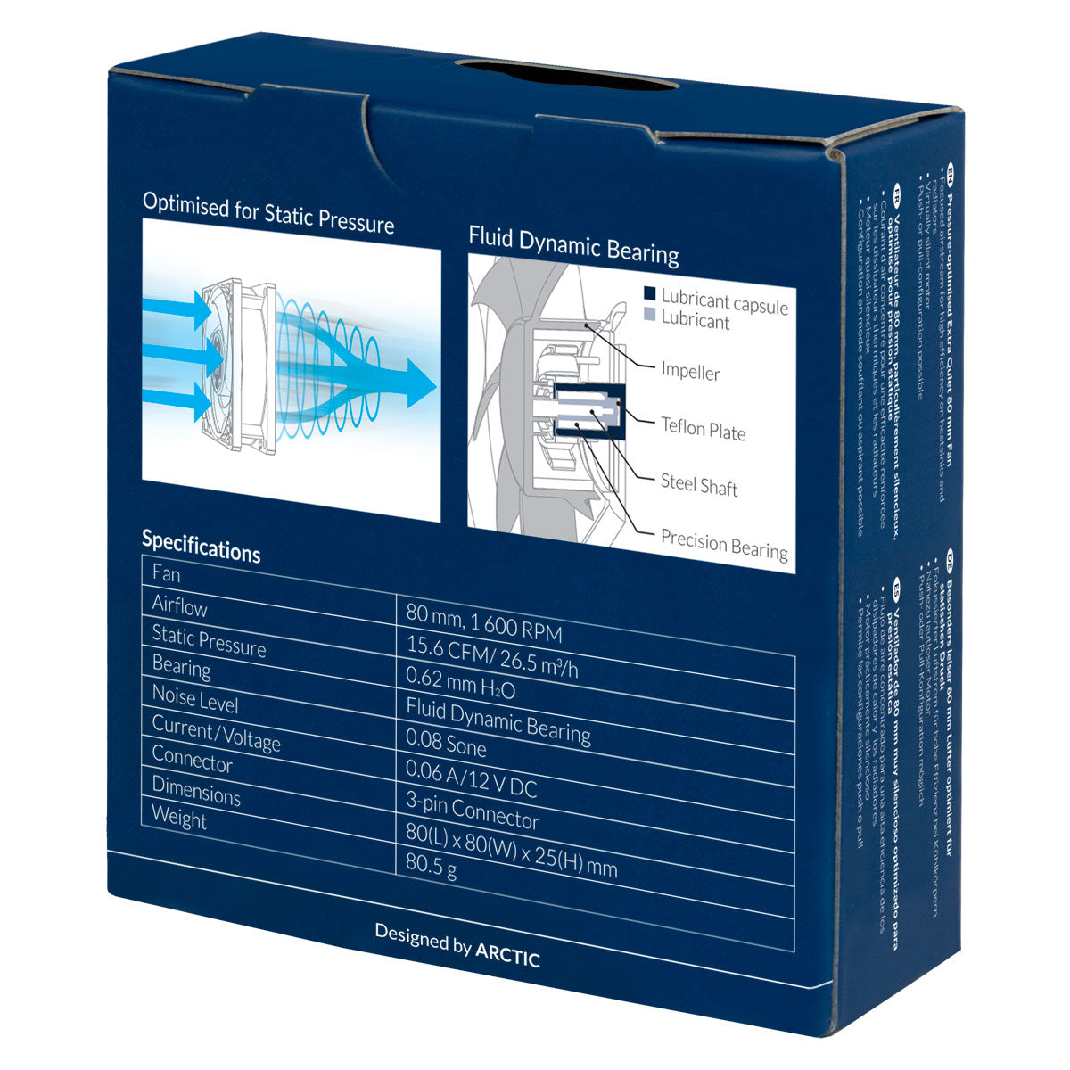 ARCTIC P8 Silent Ventilateur de Boîtier PC 8 cm Noir