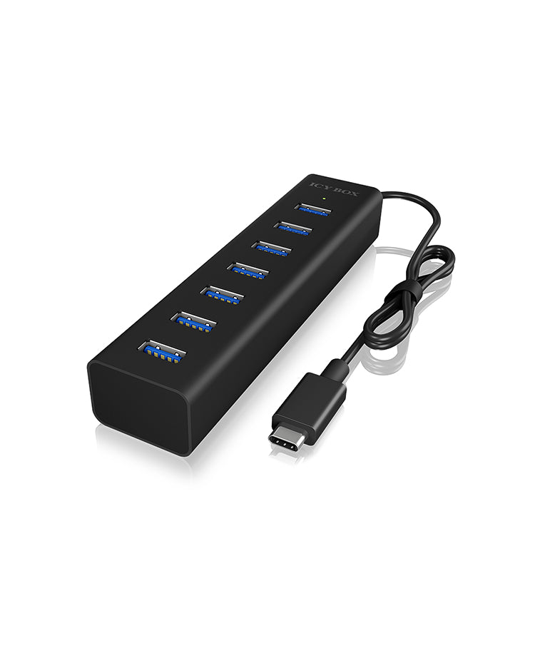 ICY BOX IB-HUB1700-C3 USB 3.2 Gen 1 (3.1 Gen 1) Type-C 5000 Mbit/s Noir