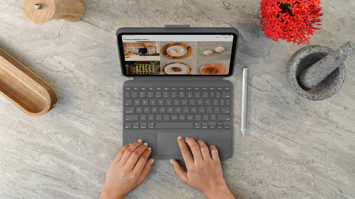Logitech Combo Touch Clavier et Étui Folio, Filaire, Disposition UK