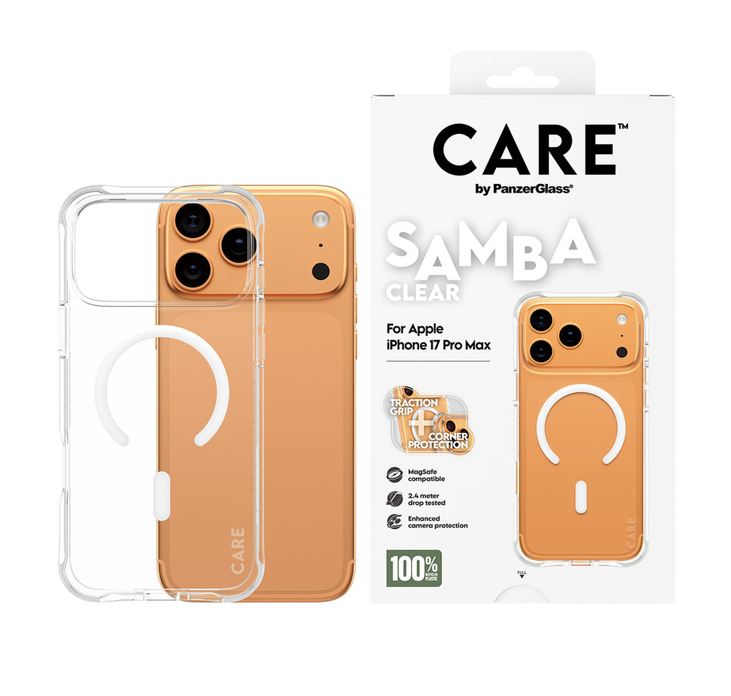 PanzerGlass CARE™ by ® Samba Case Transparent w. White MagSafe iPhone 17 Pro Max coque de protection pour téléphones portables Housse - vue 2