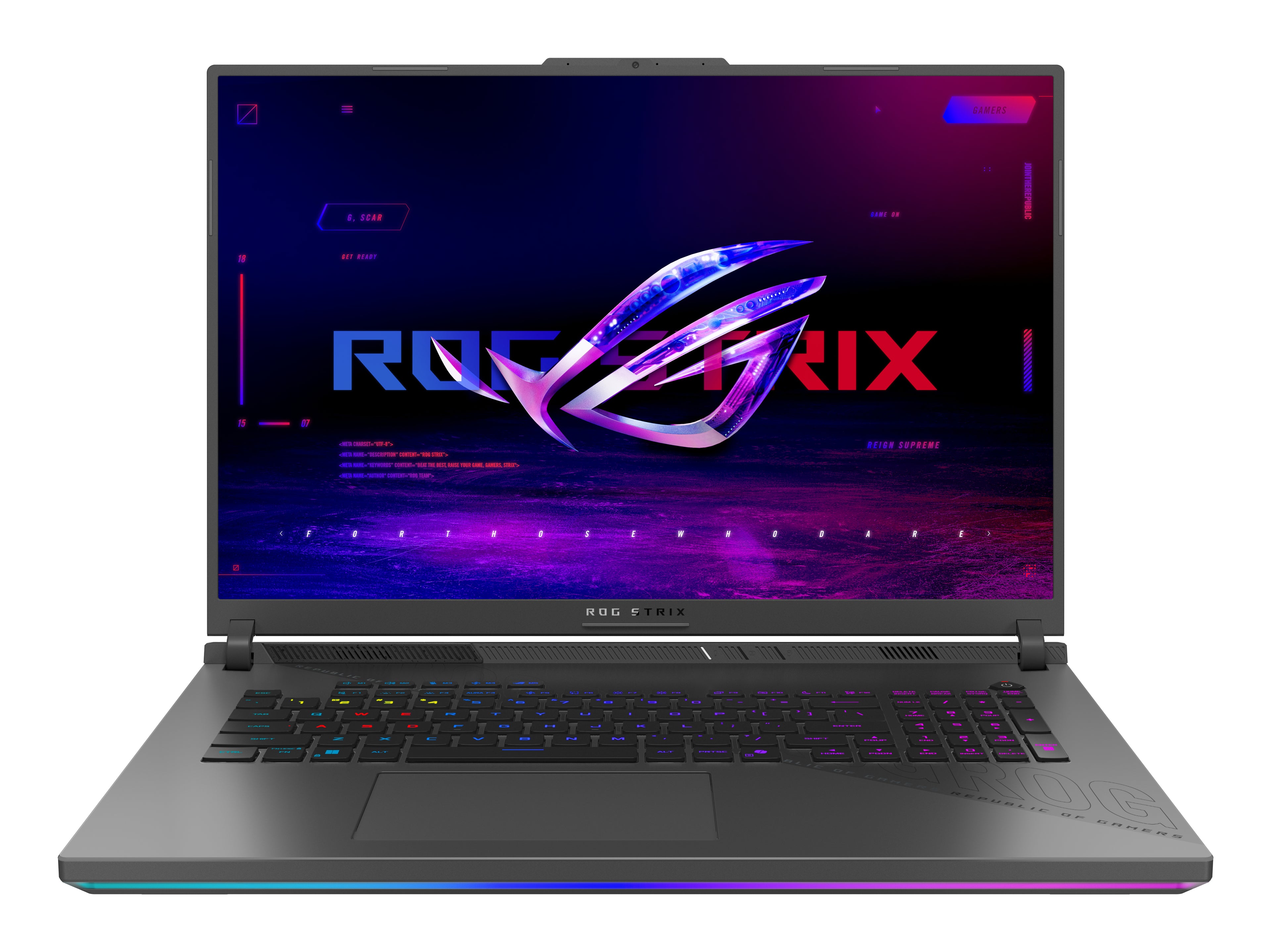 ASUS ROG Strix G18 G814FP-S9006W AMD Ryzen™ 9 9955HX Ordinateur portable 45,7 cm (18") WQXGA 32 Go DDR5-SDRAM 1 To SSD NVIDIA GeForce RTX 5070 Wi-Fi 6E (802.11ax) Windows 11 Home Allemand Gris