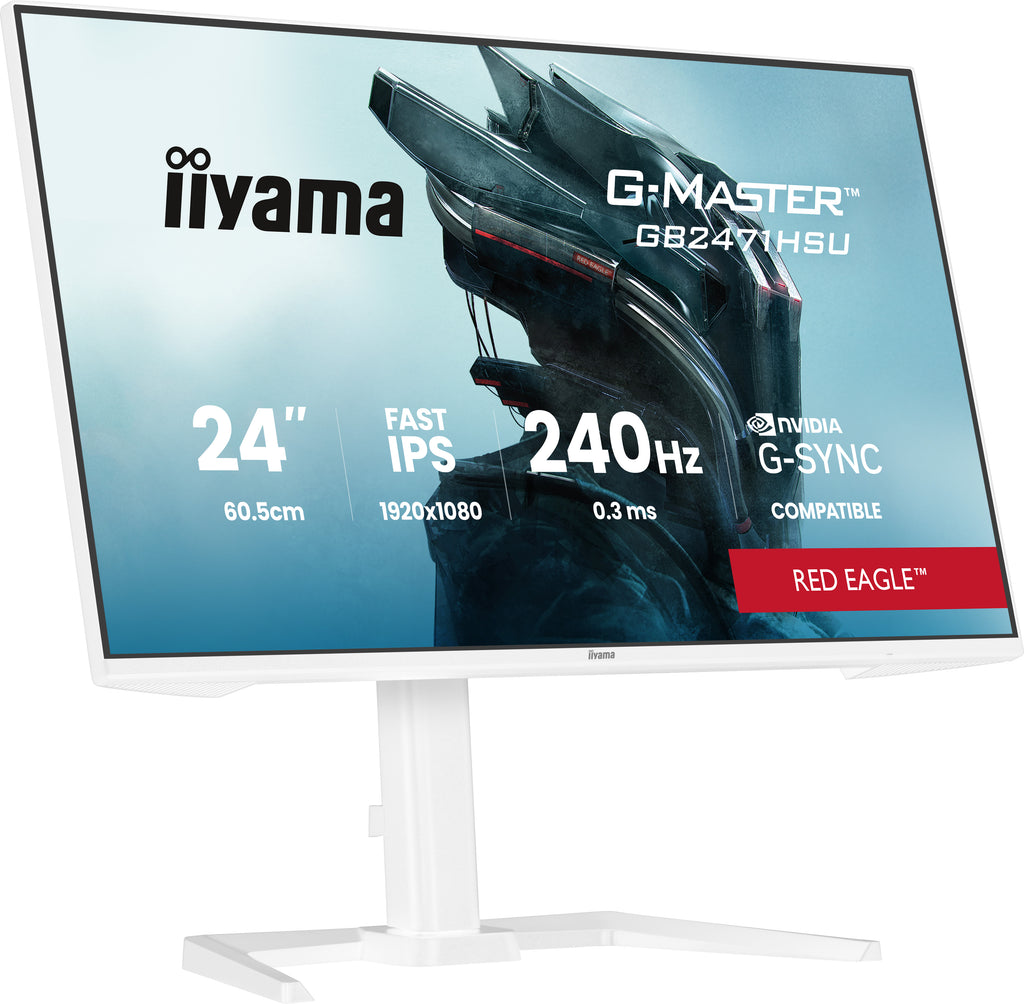 iiyama G-MASTER GB2471HSU-W1 écran plat de PC 60,5 cm (23.8") 1920 x 1080 pixels Full HD LED Blanc
