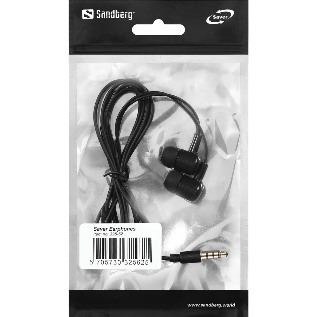 Sandberg 325-62 casque Casques Avec fil Ecouteurs Musique/Quotidien Noir
