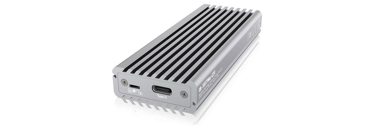 Boîtier SSD M.2 IB-1817Ma-C31 Argent, USB Type-C, PCIe 3.0, 10 Gbit/s