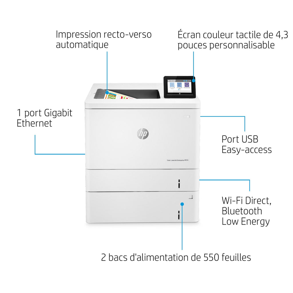 HP Color LaserJet Enterprise M555x - vue 8